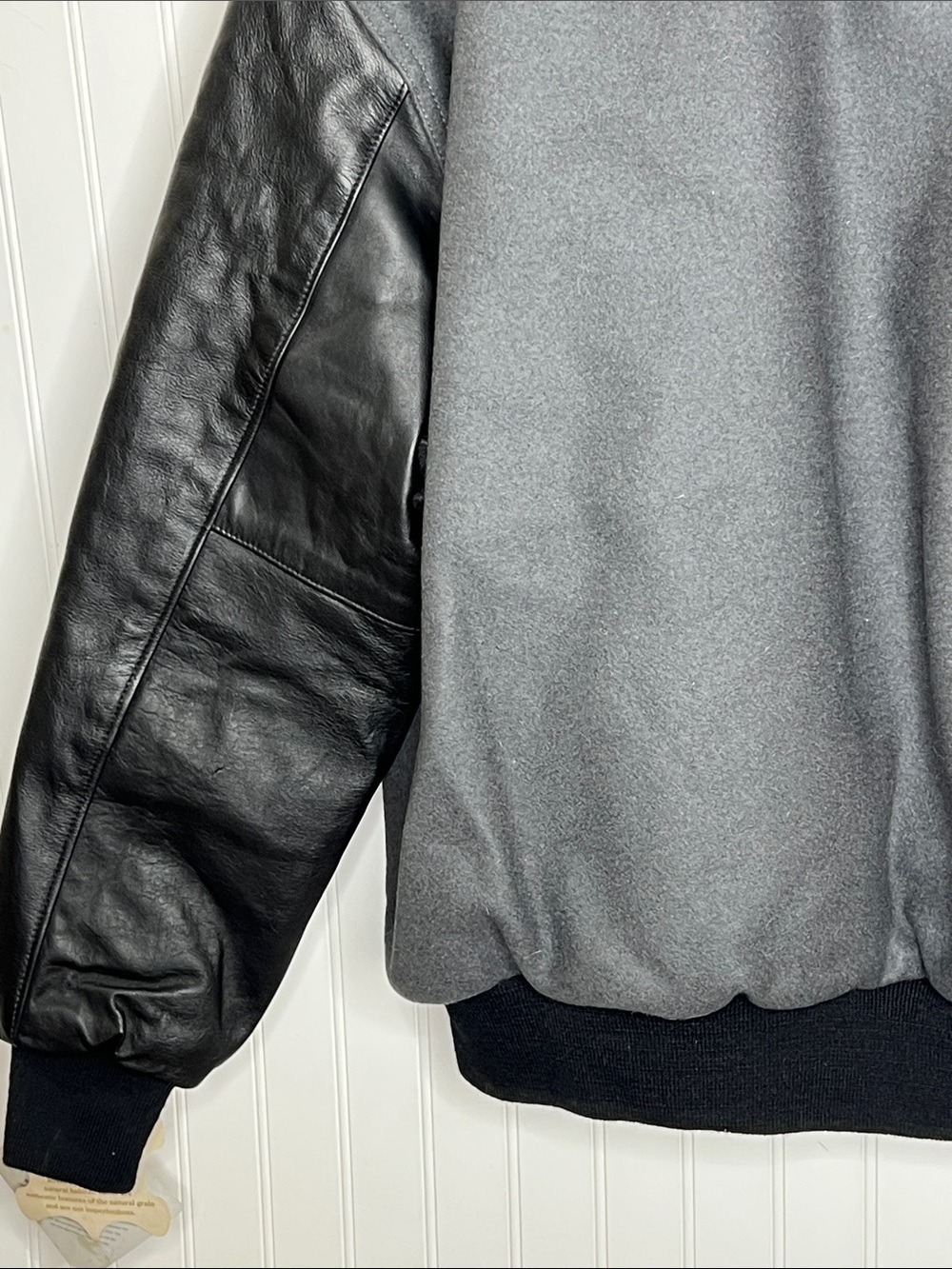 Holloway Grey and Black Bomber Varsity Jacket Size Large NWT - Picture 10 of 16
